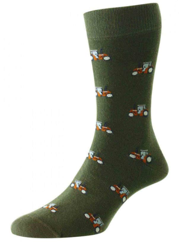 HJ Hall HJ61 Cotton Rich Tractor Design Socks UK 6-11 Ballynahinch