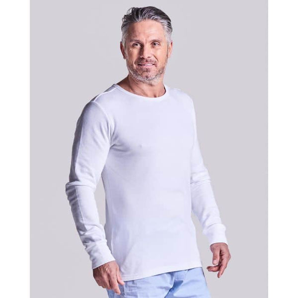 HJ Hall Mens Thermal Long Sleeve Top White Northern Ireland Belfast