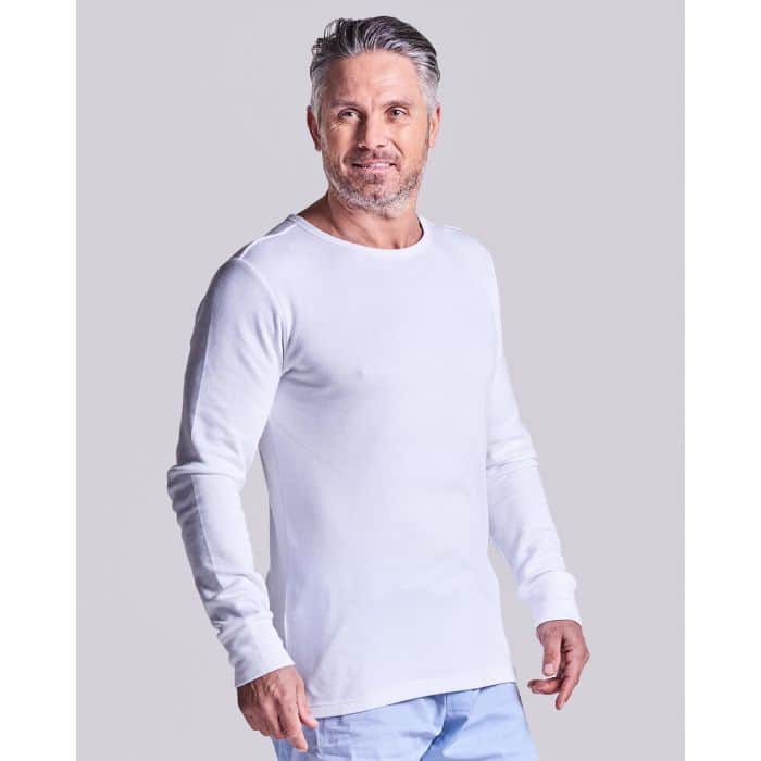 HJ Hall Mens Thermal Long Sleeve Top White Northern Ireland Belfast