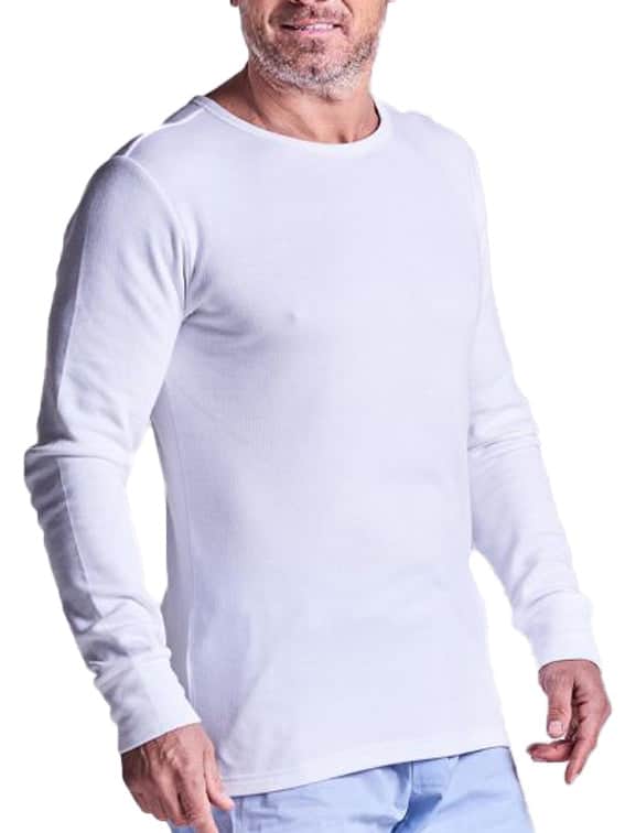 HJ Hall Mens Thermal Long Sleeve Top White Northern Ireland Belfast