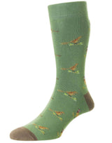 HJ Hall Pheasant & Grouse Socks HJ31 Moss/Tan Northern Ireland Belfast