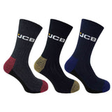 JCB Mens 3 Pack Work Boot Socks Navy/Black/Grey 6-11 Northern Ireland