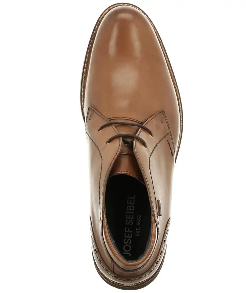 Josef Seibel Men’s Jasper 51 Cognac Leather Boots - Shoes