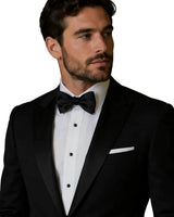 Kensington Plain Black Poly Satis Self-Tie Now Tie Northern Ireland