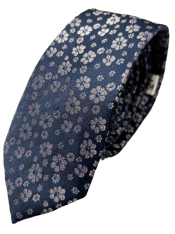 Knightsbridge Neckwear Floral Navy/Pink Ballynahinch Northern Ireland