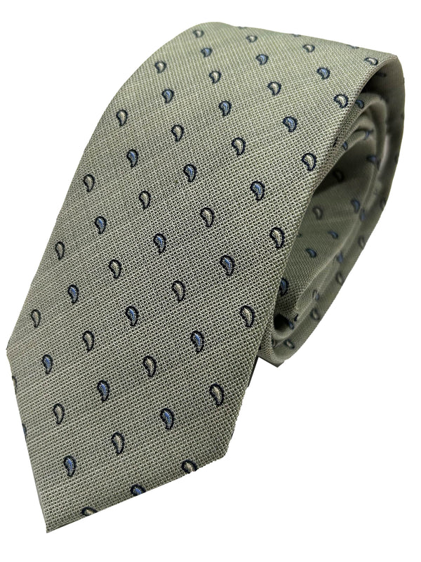 Knightsbridge Neckwear Tie J28330-C Paisley Sage Ballynahinch Northern