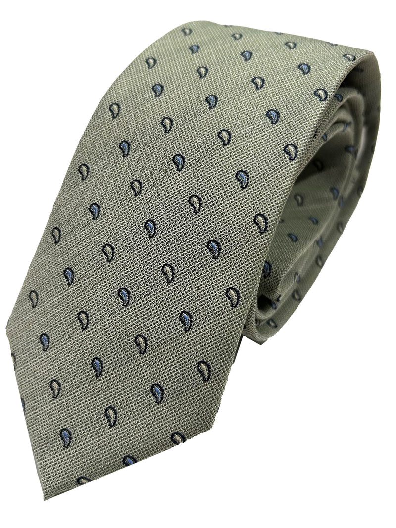 Knightsbridge Neckwear Tie J28330-C Paisley Sage Ballynahinch Northern