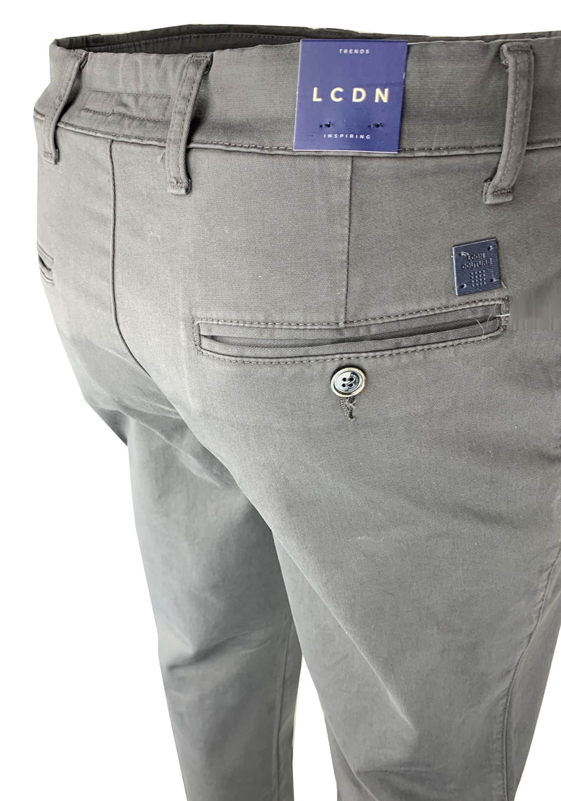 LCDN Stretch Mens Chino Trousers Grey