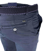LCDN Men’s Stretch Fit Chino Trousers With Belt Yansi Navy -