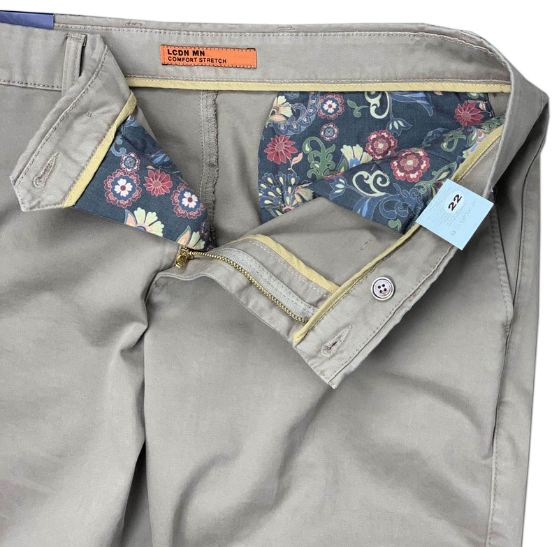 LCDN Luigi Stretch Mens Chino Trousers Taupe