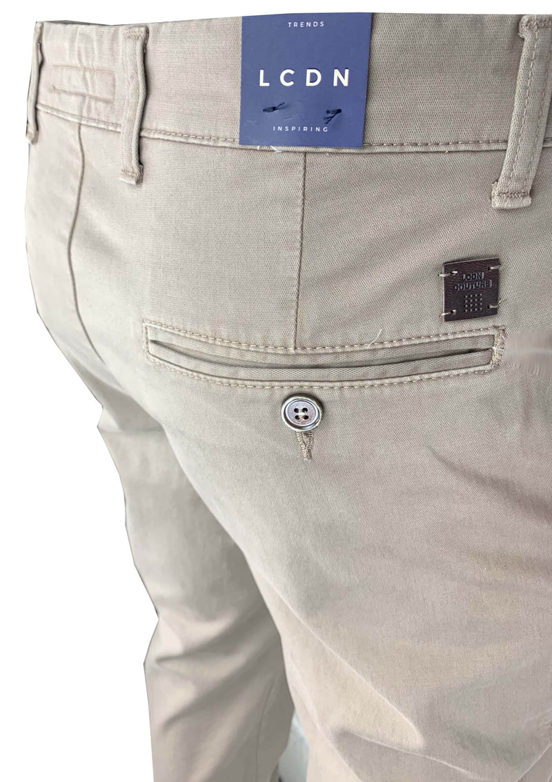 LCDN Luigi Stretch Mens Chino Trousers Taupe