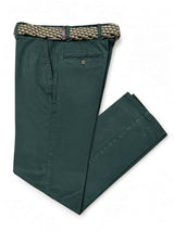 LCDN Men’s Chino Trousers Stretch Fit Straight Leg Dark Green