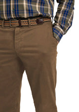 LCDN Men’s Stretch Fit Chino Trousers With Belt Yansi Tan Northern