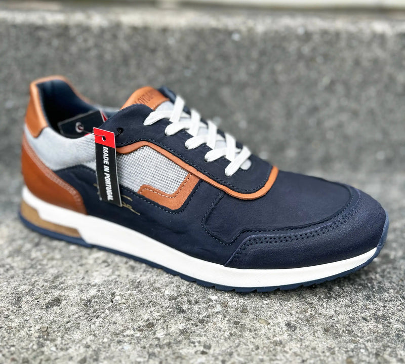 Lloyd & Pryce Basham Soft Storm Navy Leather Sneakers Northern