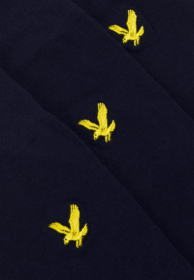 Lyle & Scott Angus 3 Pack Socks Navy 7-11UK