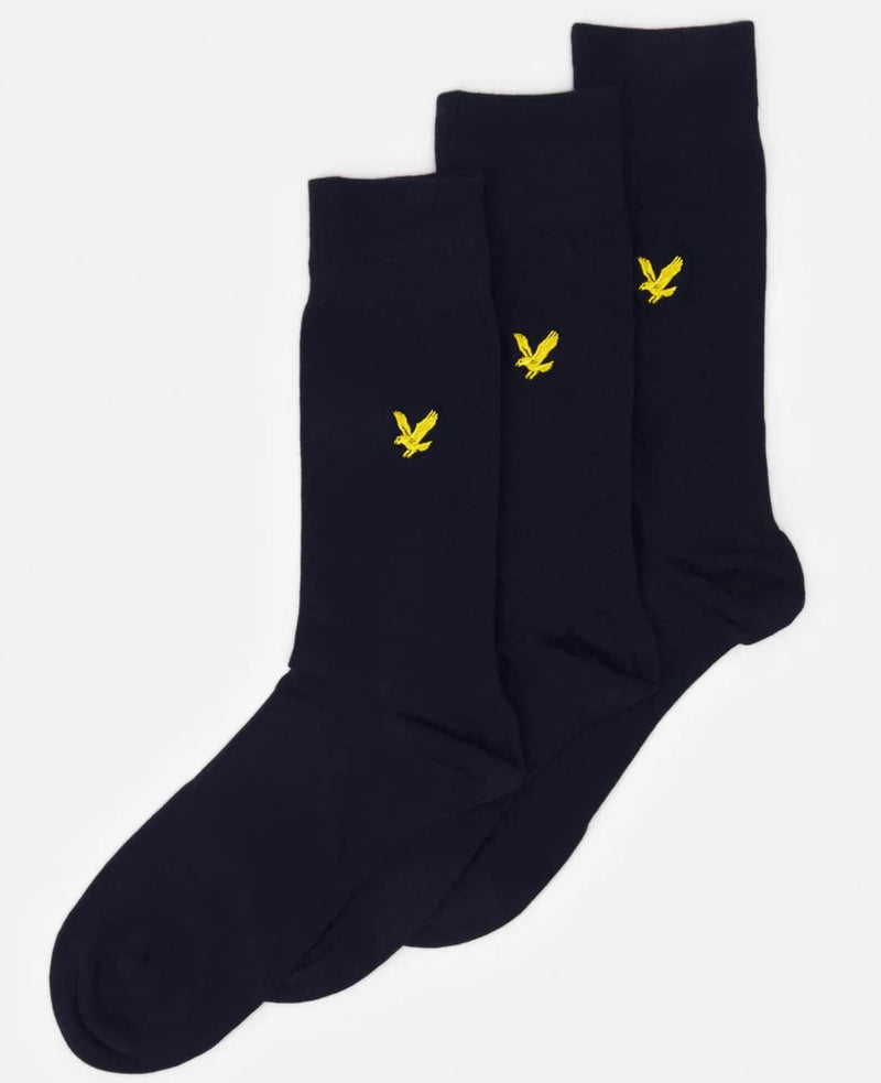 Lyle & Scott Angus 3 Pack Socks Navy 7-11UK