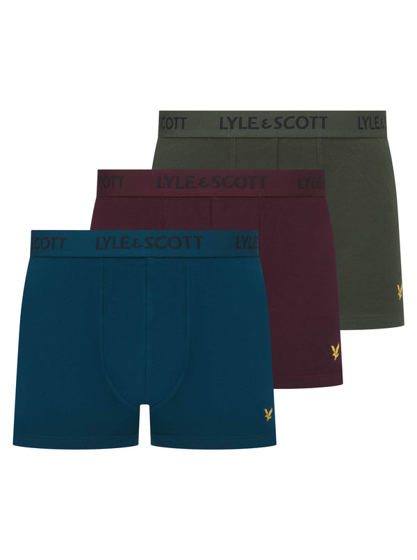 Lyle & Scott Barclay Boxers Climbing Ivy/ Salior Blue/ Wine Northern