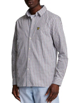 Lyle & Scott Checked Gingham Shirt White/Deep Mahogany Northern