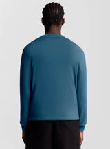 Lyle & Scott Cotton Merino Crew Neck Jumper Deep Water Northern