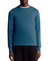 Lyle & Scott Cotton Merino Crew Neck Jumper Deep Water Northern