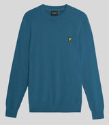 Lyle & Scott Cotton Merino Crew Neck Jumper Deep Water Northern