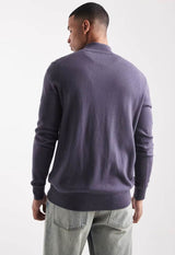 Lyle & Scott Cotton Merino Quarter Zip Jumper Graystone Northern