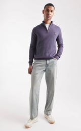 Lyle & Scott Cotton Merino Quarter Zip Jumper Graystone Northern