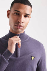Lyle & Scott Cotton Merino Quarter Zip Jumper Graystone Northern