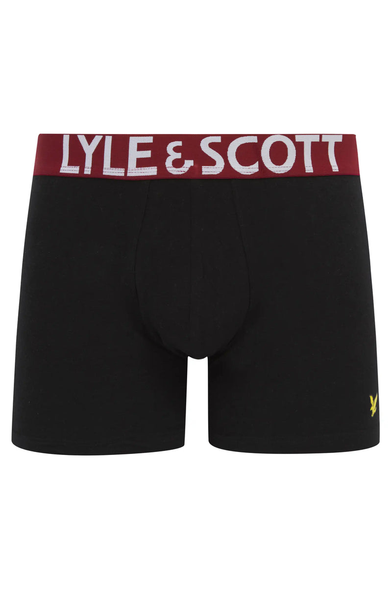 Lyle & Scott Daniel Boxer Briefs 3 Pack Black Multi Waistband