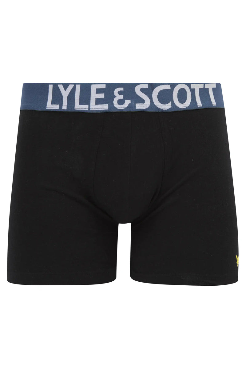 Lyle & Scott Daniel Boxer Briefs 3 Pack Black Multi Waistband