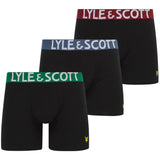 Lyle & Scott Daniel Boxer Briefs 3 Pack Black Multi Waistband