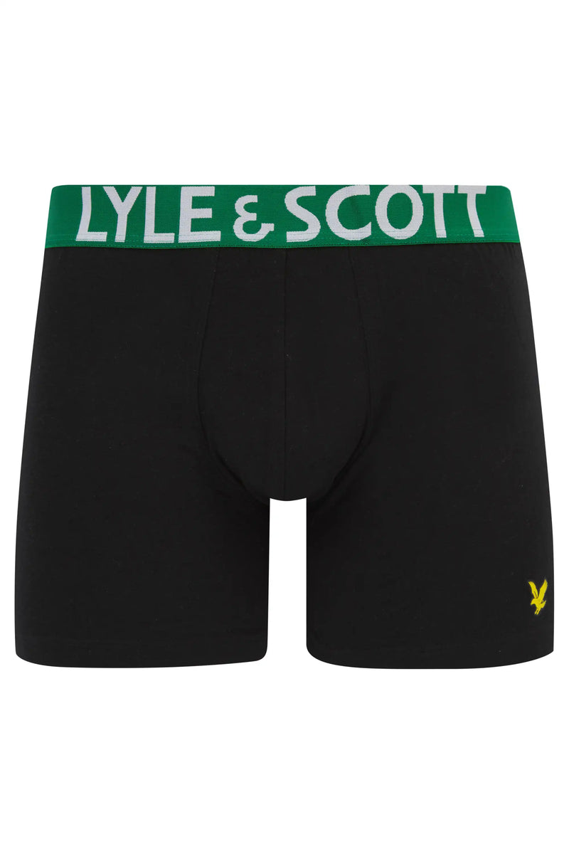 Lyle & Scott Daniel Boxer Briefs 3 Pack Black Multi Waistband
