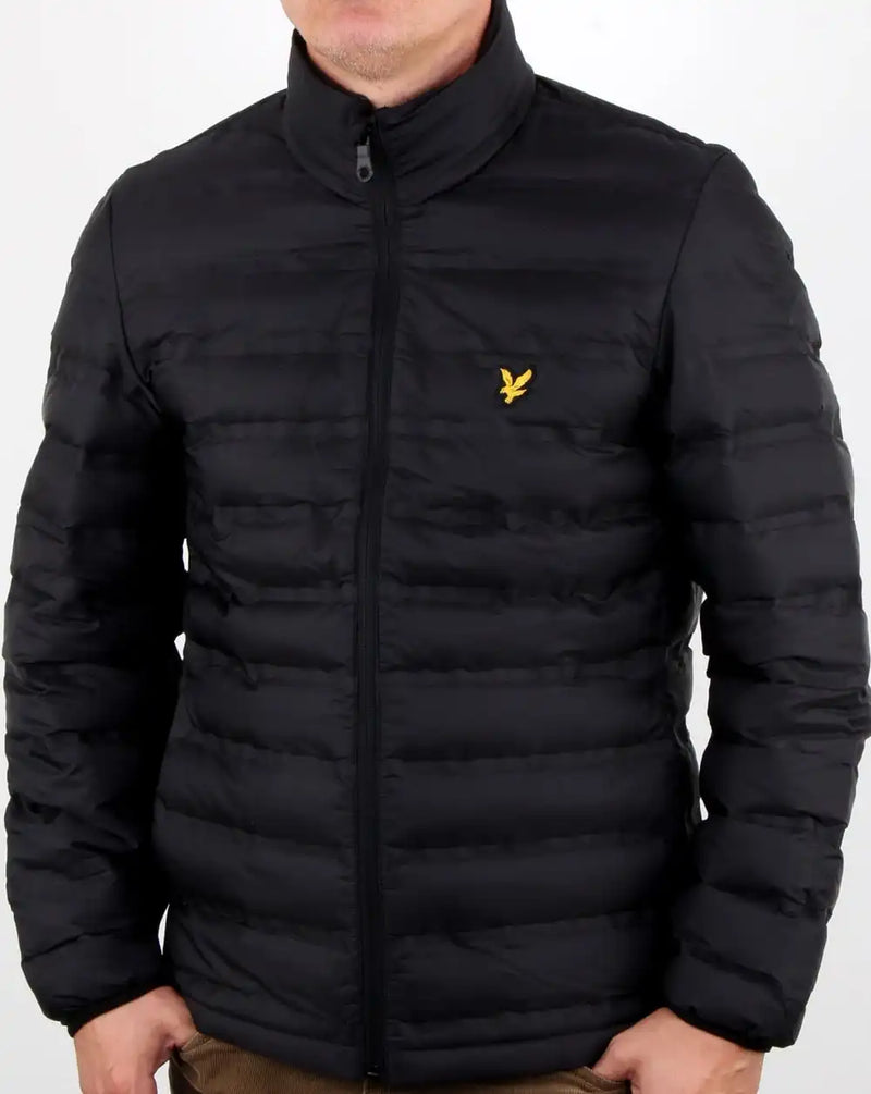 Lyle & Scott Funnel Neck Wadded Jacket Black Northern Ireland Belfast