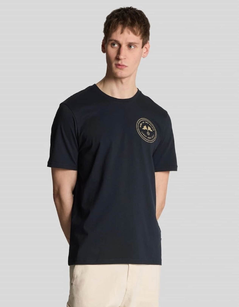 Lyle & Scott Game Of Two Halves T-Shirt Dark Navy/Mojave Northern