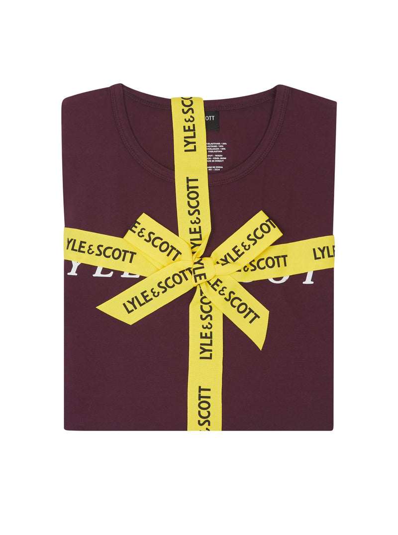 Lyle & Scott Guy Loungewear Pyjamas Wine/Black Northern Ireland