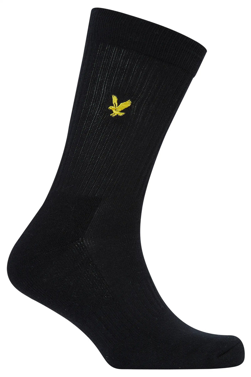 Lyle & Scott Hamilton 3 Pack Socks Dark Olive / White / Black