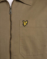 Lyle & Scott Lightweight Enzyme Wash Overshirt Khaki Ash Northern