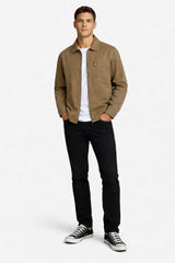 Lyle & Scott Lightweight Enzyme Wash Overshirt Khaki Ash Northern