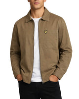 Lyle & Scott Lightweight Enzyme Wash Overshirt Khaki Ash Northern