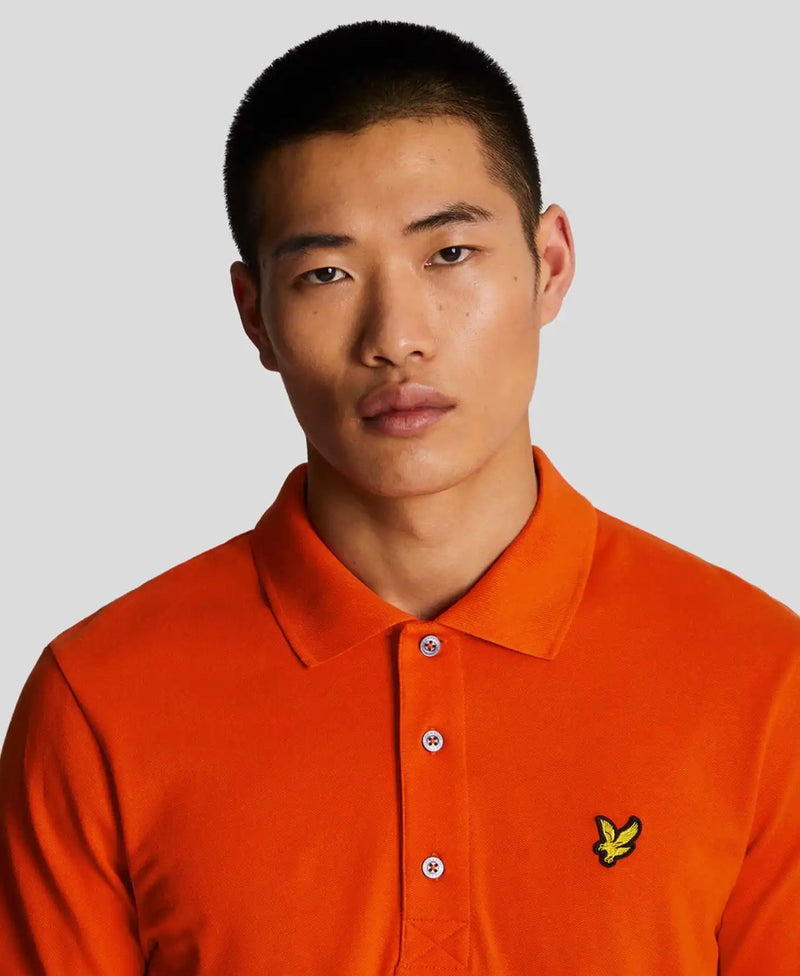 Lyle & Scott Men’s Plain Polo Shirt Tangerine Tango Northern