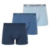 Lyle & Scott Mens 3 Pack Boxers Barclay Blue Horizon/Chambray