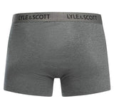 Lyle & Scott Mens Barclay Boxer Trunks Dark Grey Marl / Grey / Black