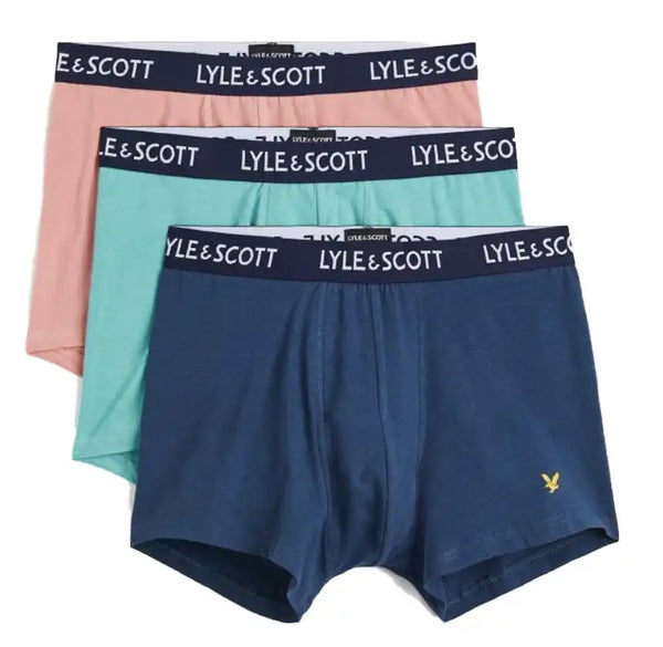 Lyle & Scott Men’s Boxers Barclay 3-Pack Cotton Briefs Rosette,Dark