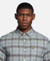 Lyle & Scott Men’s Button Down Check Shirt Cold Grey Ballynahinch