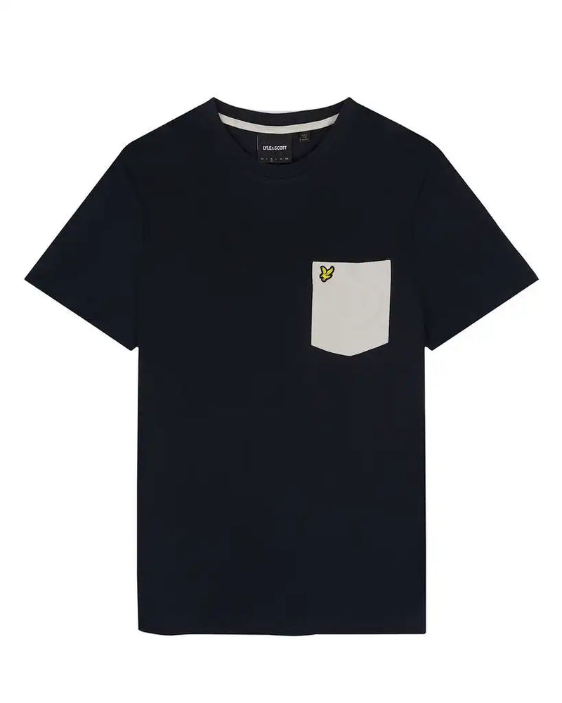 Lyle & Scott Mens Contrast Pocket T-Shirt Dark Navy/Cove Northern