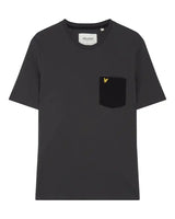 Lyle & Scott Mens Contrast Pocket T-Shirt Gunmetal/Jet Black Northern