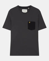 Lyle & Scott Mens Contrast Pocket T-Shirt Gunmetal/Jet Black Northern