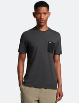 Lyle & Scott Mens Contrast Pocket T-Shirt Gunmetal/Jet Black Northern