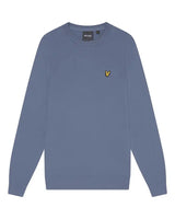 Lyle & Scott Mens Cotton Crew Neck Jumper Mist Blue Northern Ireland