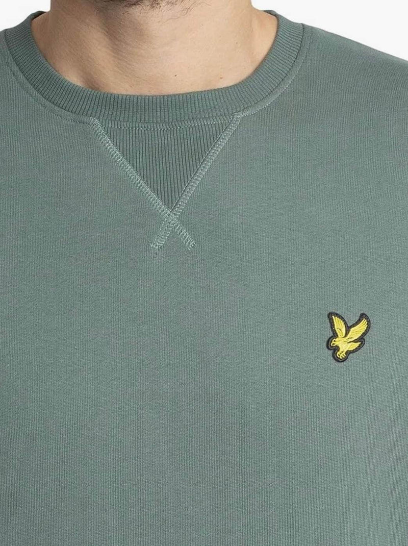 Lyle & Scott Mens Crew Neck Sweatshirt Green Mercurial Northern